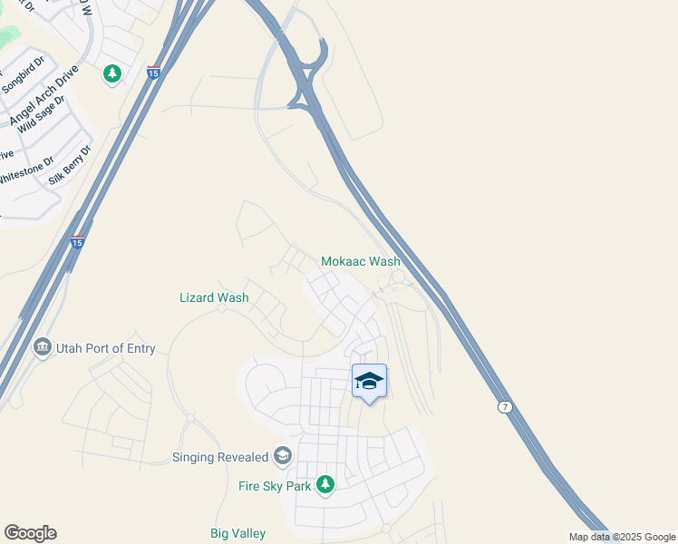 map of restaurants, bars, coffee shops, grocery stores, and more near 747 West Periwinkle Lane in St. George