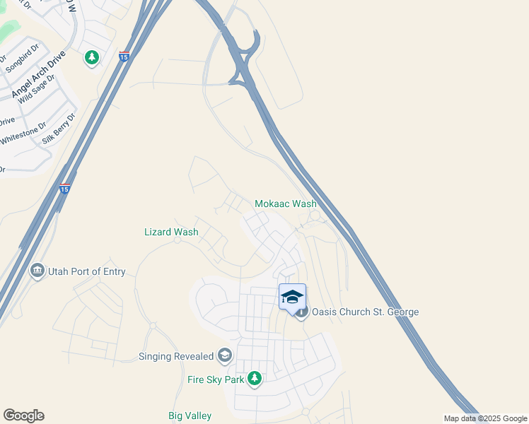 map of restaurants, bars, coffee shops, grocery stores, and more near 757 West Periwinkle Lane in St. George