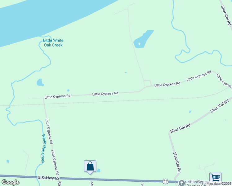 map of restaurants, bars, coffee shops, grocery stores, and more near 1983 Little Cypress Road in Calvert City