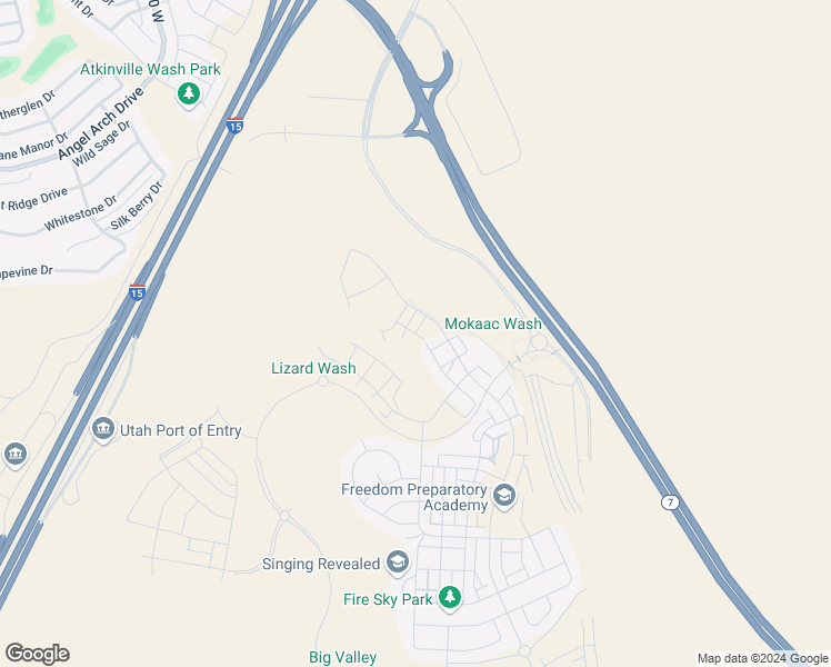 map of restaurants, bars, coffee shops, grocery stores, and more near Cyan Lane in St. George
