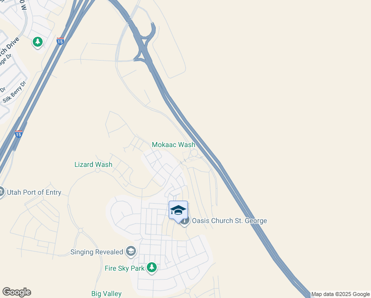 map of restaurants, bars, coffee shops, grocery stores, and more near 653 West Beach Front Place in St. George