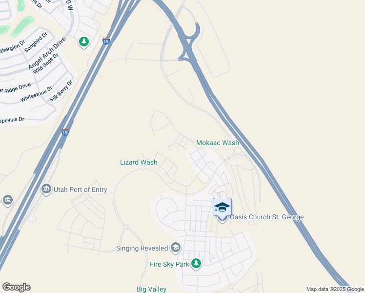map of restaurants, bars, coffee shops, grocery stores, and more near 823 Savoy Lane in St. George