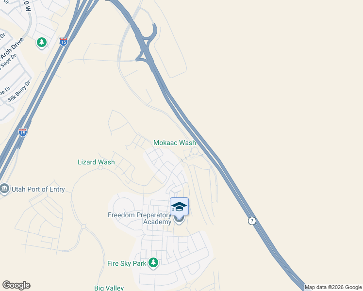 map of restaurants, bars, coffee shops, grocery stores, and more near 658 West Beach Front Place in St. George