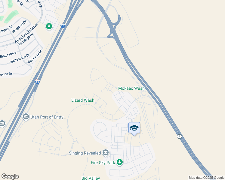 map of restaurants, bars, coffee shops, grocery stores, and more near 5355 Cyan Lane in St. George
