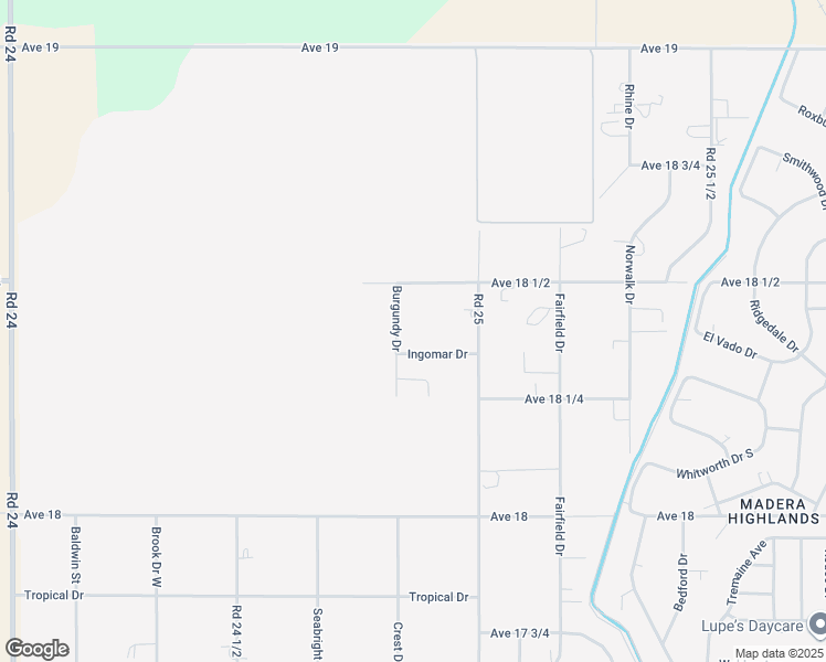 map of restaurants, bars, coffee shops, grocery stores, and more near 24851 Ingomar Drive in Madera