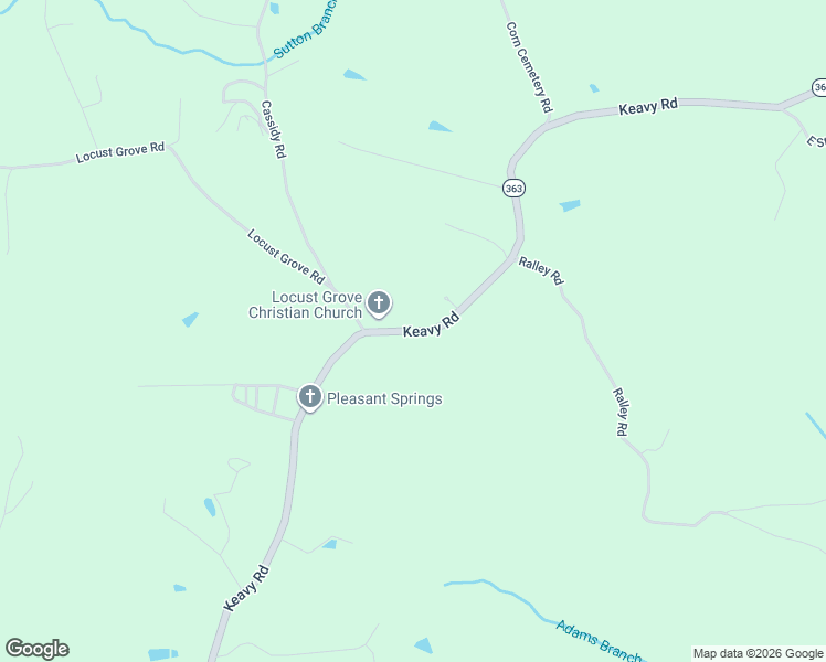 map of restaurants, bars, coffee shops, grocery stores, and more near 8368 Keavy Road in Keavy