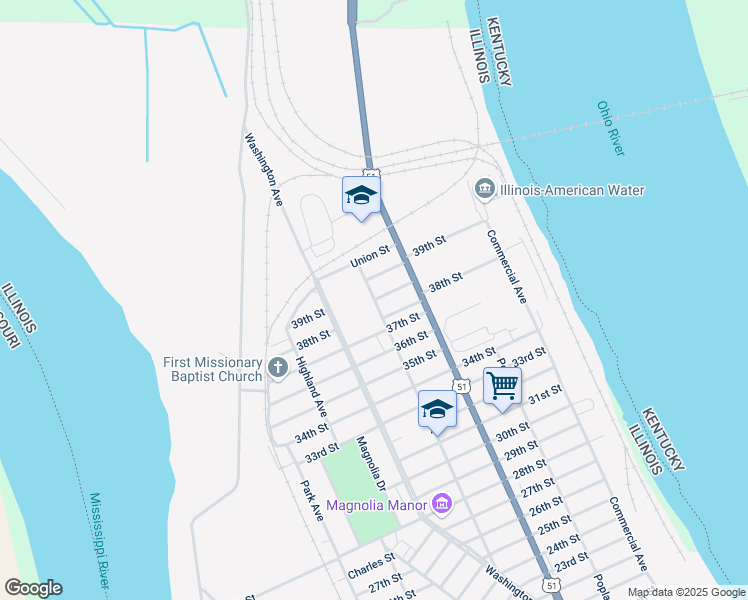 map of restaurants, bars, coffee shops, grocery stores, and more near 3780 Elm Street in Cairo