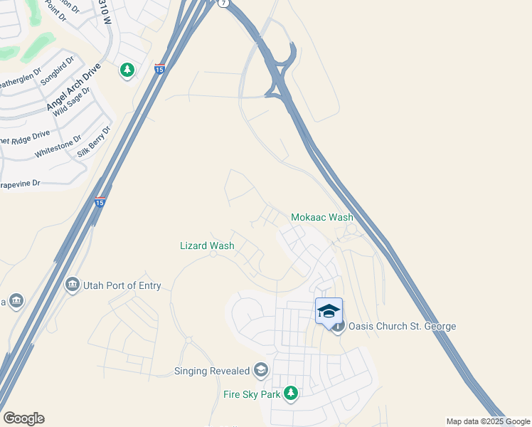 map of restaurants, bars, coffee shops, grocery stores, and more near 5335 South Pura Circle in St. George