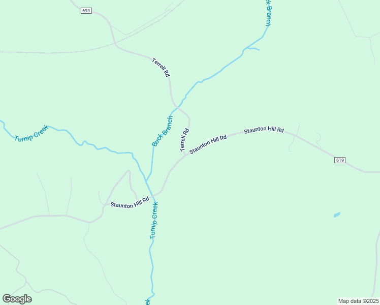map of restaurants, bars, coffee shops, grocery stores, and more near Staunton Hill Road in Charlotte County