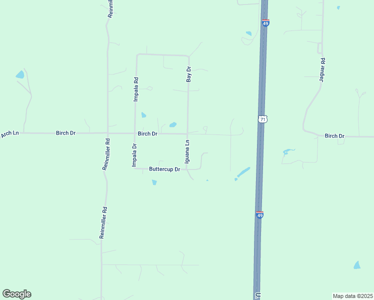 map of restaurants, bars, coffee shops, grocery stores, and more near Iguana Lane in Joplin
