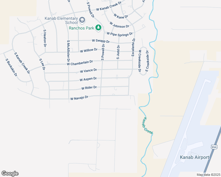 map of restaurants, bars, coffee shops, grocery stores, and more near 543 West Rider Drive in Kanab