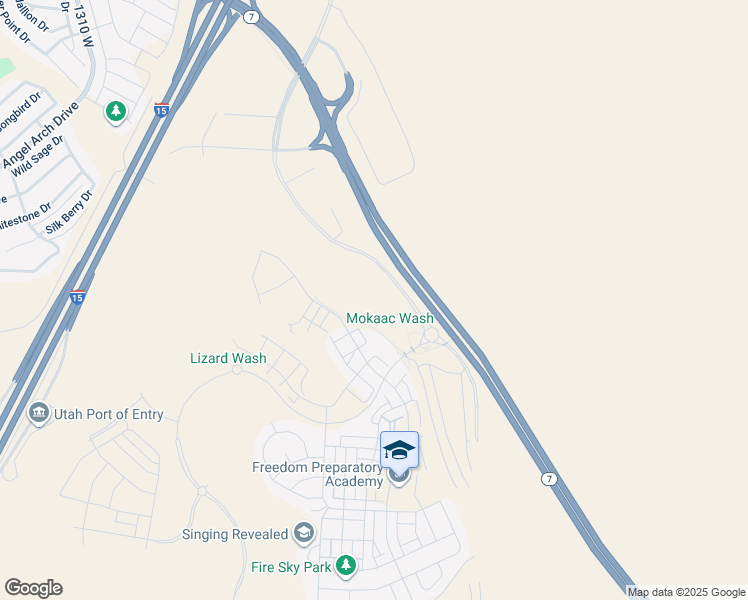 map of restaurants, bars, coffee shops, grocery stores, and more near 714 West Coastline Place in St. George