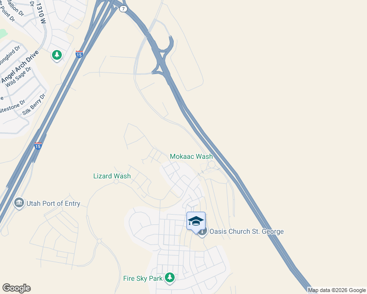 map of restaurants, bars, coffee shops, grocery stores, and more near 716 West Coastline Place in St. George