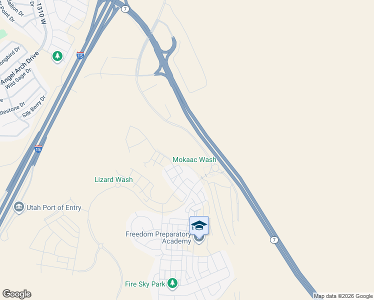 map of restaurants, bars, coffee shops, grocery stores, and more near 714 West Coastline Place in St. George