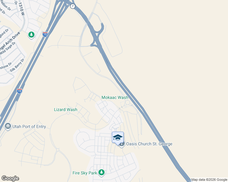map of restaurants, bars, coffee shops, grocery stores, and more near 694 West High Tide Place in St. George
