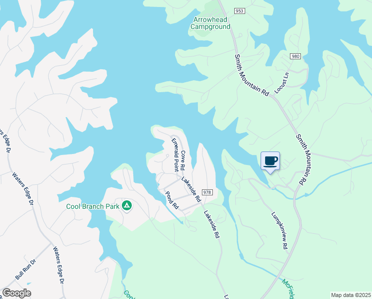 map of restaurants, bars, coffee shops, grocery stores, and more near 244 Cove Road in Penhook