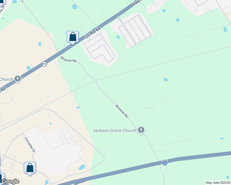 map of restaurants, bars, coffee shops, grocery stores, and more near 360-1108 Bristow Road in Bowling Green