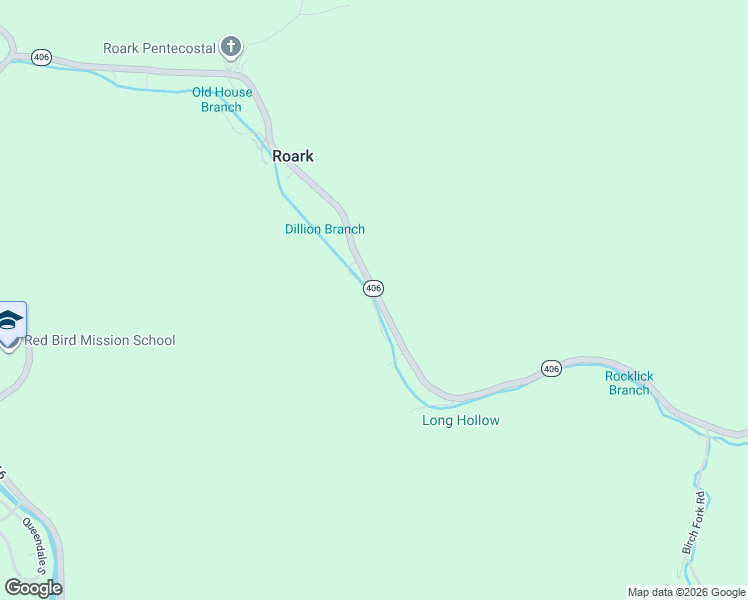 map of restaurants, bars, coffee shops, grocery stores, and more near Cr-1604 in Leslie County
