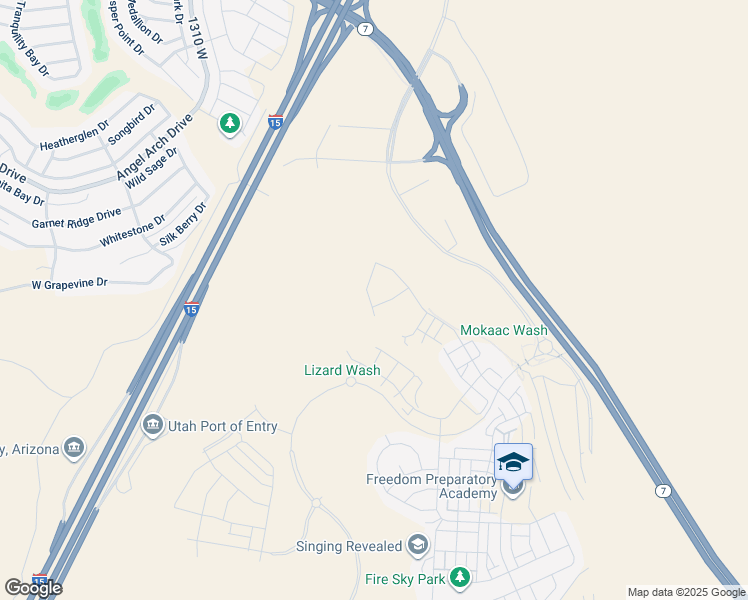 map of restaurants, bars, coffee shops, grocery stores, and more near 729 West Claystone Drive in St. George