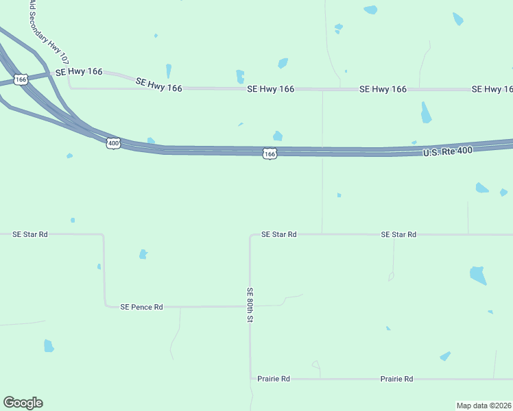 map of restaurants, bars, coffee shops, grocery stores, and more near 11295 Southeast 80th Street in Baxter Springs