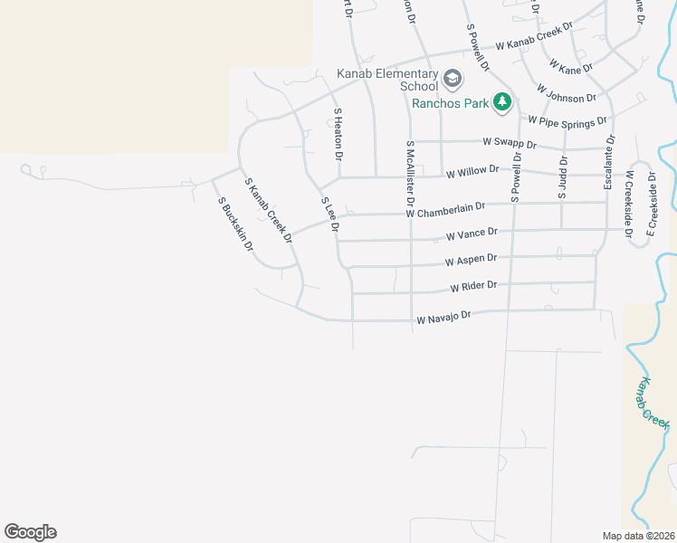 map of restaurants, bars, coffee shops, grocery stores, and more near 1734 South Lee Drive in Kanab