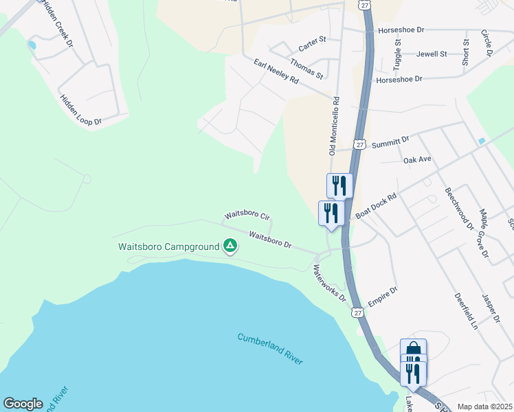 map of restaurants, bars, coffee shops, grocery stores, and more near 2-398 Waitsboro Circle in Somerset