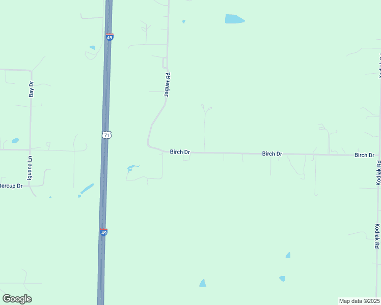 map of restaurants, bars, coffee shops, grocery stores, and more near 12138 Birch Drive in Joplin