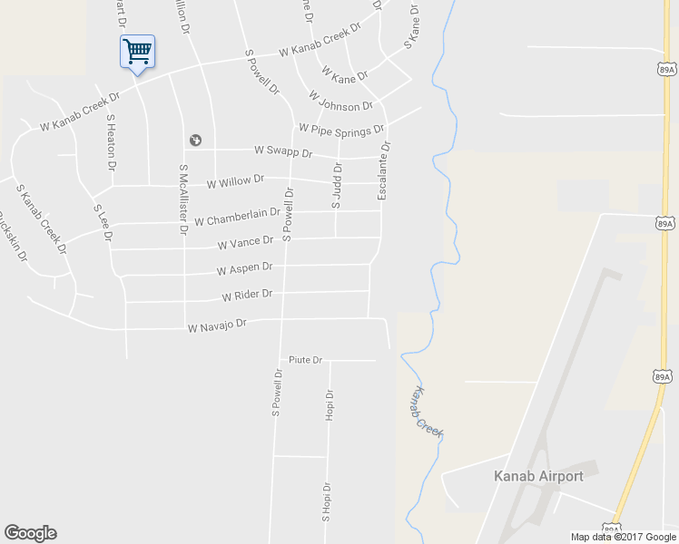 map of restaurants, bars, coffee shops, grocery stores, and more near 491 West Aspen Drive in Kanab