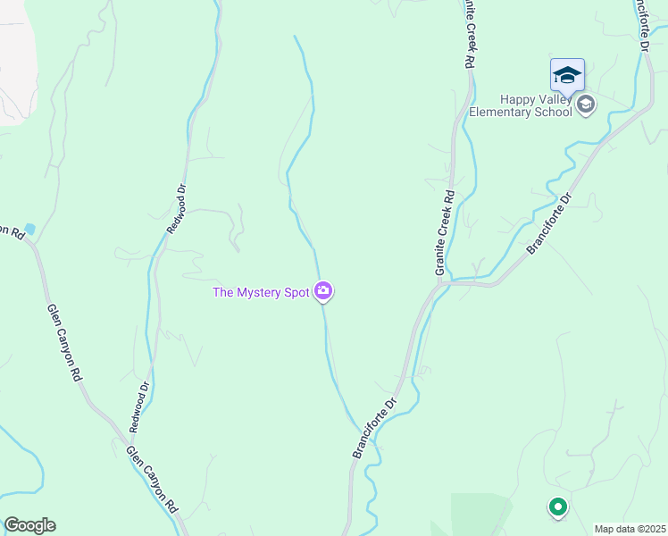 map of restaurants, bars, coffee shops, grocery stores, and more near 560 Mystery Spot Road in Santa Cruz