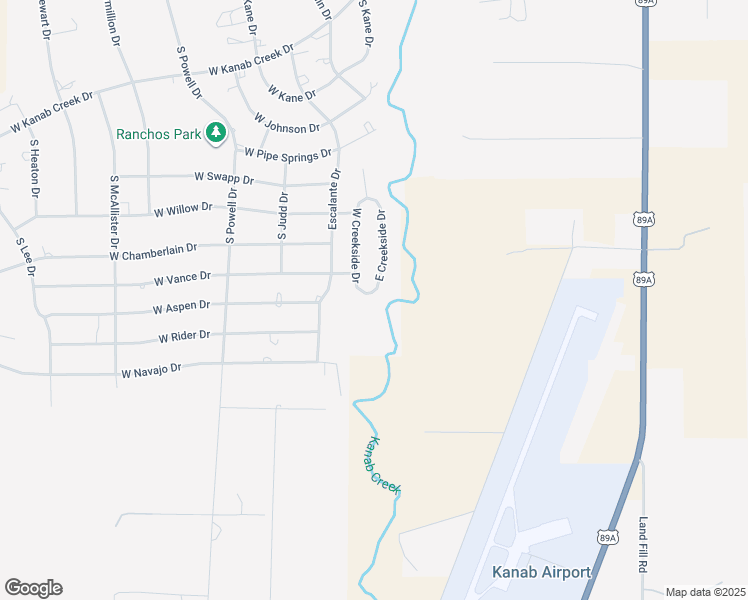 map of restaurants, bars, coffee shops, grocery stores, and more near 1681 East Creekside Drive in Kanab