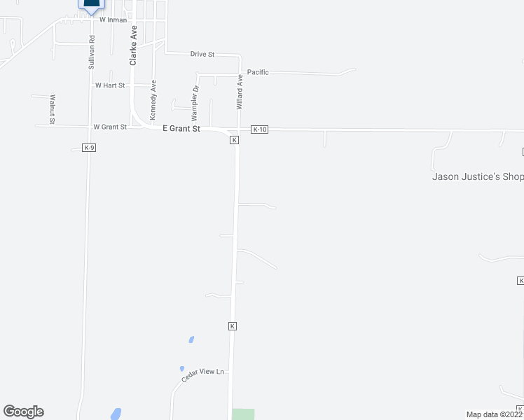 map of restaurants, bars, coffee shops, grocery stores, and more near 884 State Highway K in Clever