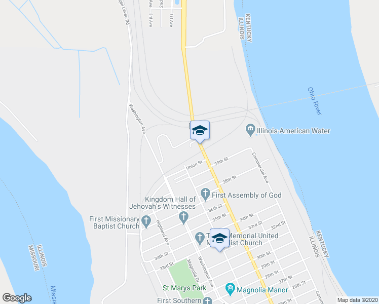 map of restaurants, bars, coffee shops, grocery stores, and more near 4115 Sycamore Street in Cairo