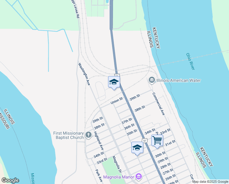 map of restaurants, bars, coffee shops, grocery stores, and more near 4201 Sycamore Street in Cairo
