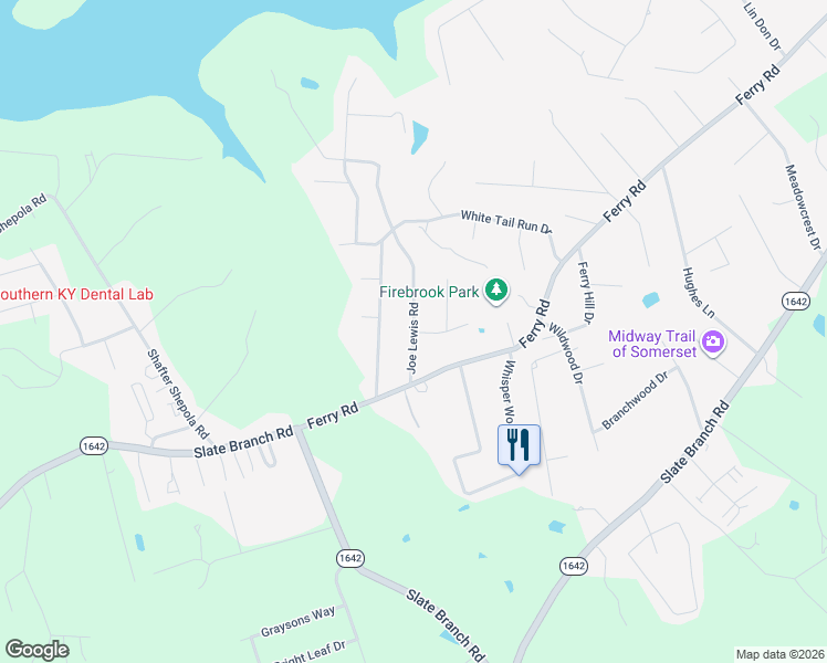 map of restaurants, bars, coffee shops, grocery stores, and more near 265 Joe Lewis Road in Somerset