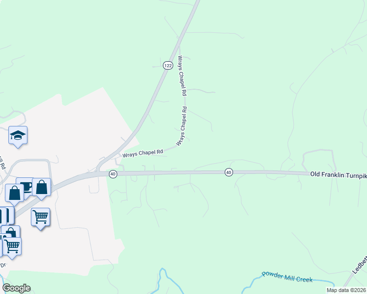 map of restaurants, bars, coffee shops, grocery stores, and more near 350 Wrays Chapel Road in Rocky Mount