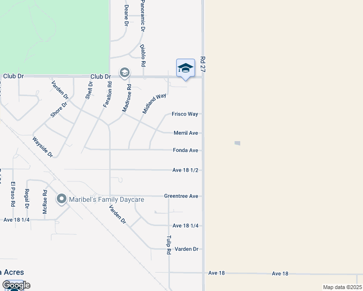 map of restaurants, bars, coffee shops, grocery stores, and more near 26891 Fonda Avenue in Madera