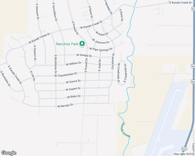 map of restaurants, bars, coffee shops, grocery stores, and more near 1640 South Judd Drive in Kanab