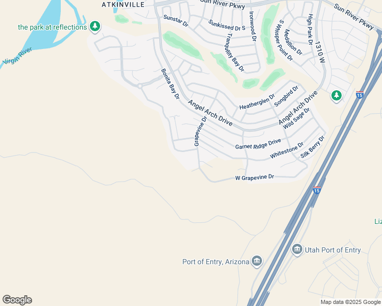 map of restaurants, bars, coffee shops, grocery stores, and more near 1815 West Carmel Bluffs Drive in St. George
