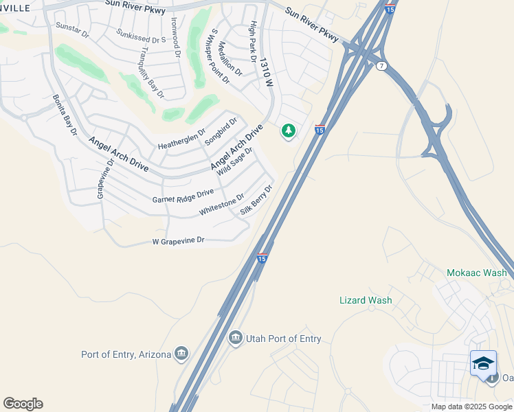 map of restaurants, bars, coffee shops, grocery stores, and more near 1349 Silk Berry Drive in St. George