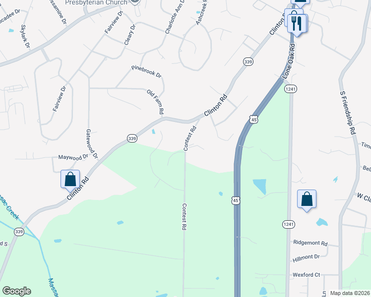 map of restaurants, bars, coffee shops, grocery stores, and more near 3979 Contest Road in Paducah