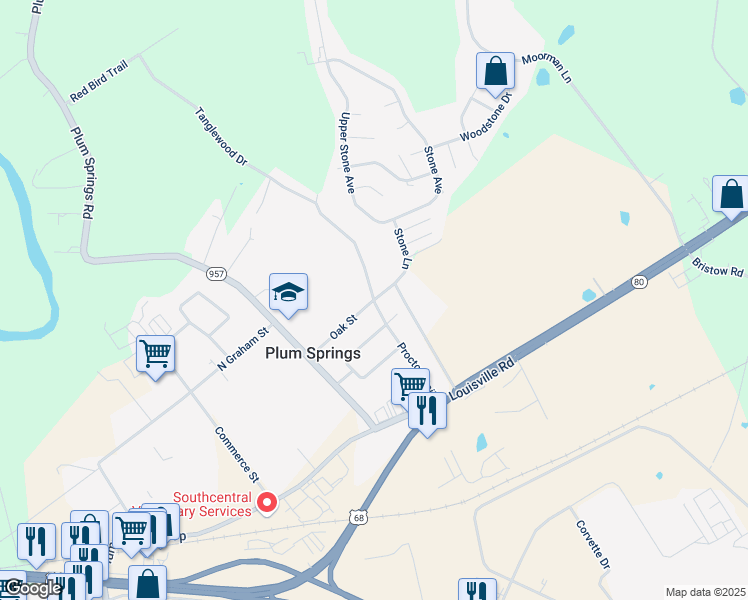 map of restaurants, bars, coffee shops, grocery stores, and more near 400 Proctor Trail in Bowling Green