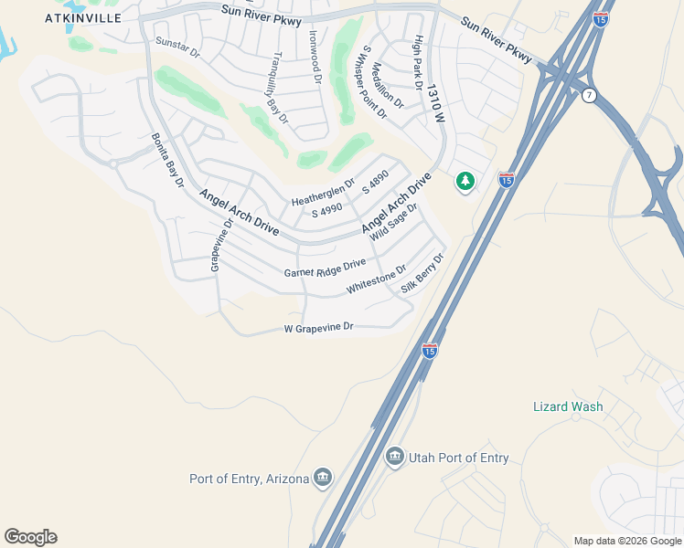 map of restaurants, bars, coffee shops, grocery stores, and more near 1525 Garnet Ridge Drive in St. George