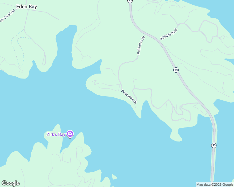 map of restaurants, bars, coffee shops, grocery stores, and more near 586 Palisades Drive in Eddyville