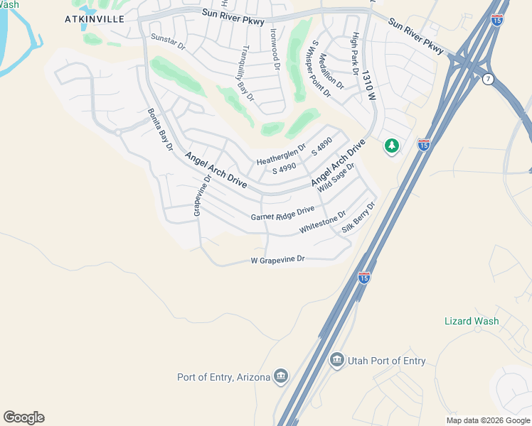 map of restaurants, bars, coffee shops, grocery stores, and more near 1608 Garnet Ridge Drive in St. George