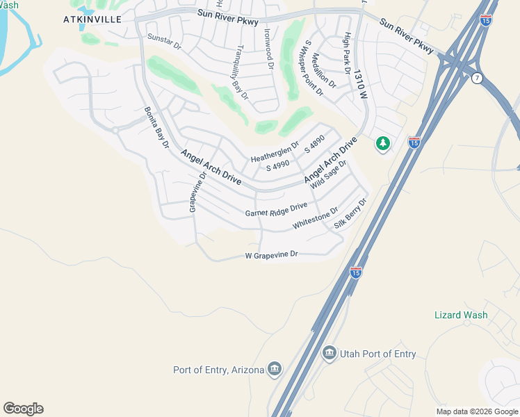 map of restaurants, bars, coffee shops, grocery stores, and more near 1608 Garnet Ridge Drive in St. George