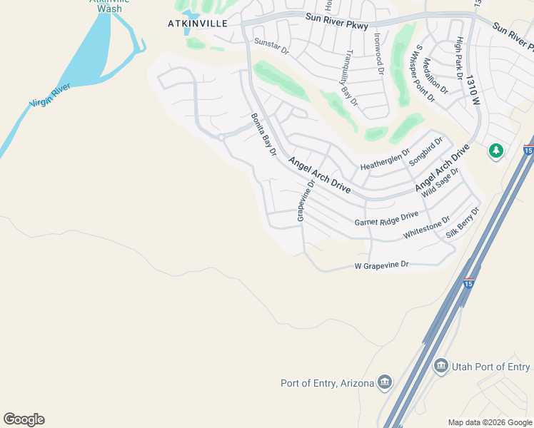 map of restaurants, bars, coffee shops, grocery stores, and more near West Carmel Bluffs Drive in St. George
