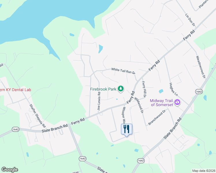 map of restaurants, bars, coffee shops, grocery stores, and more near 265-649 Joe Lewis Road in Somerset