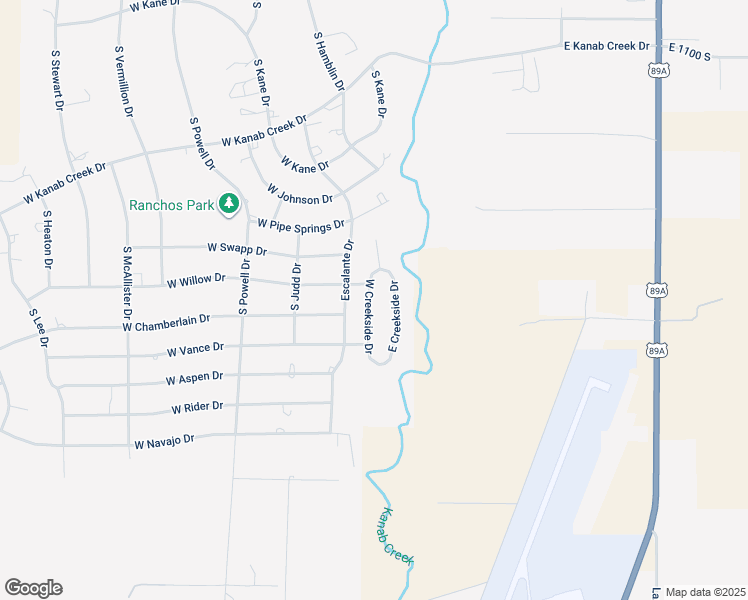 map of restaurants, bars, coffee shops, grocery stores, and more near 1563 West Creekside Drive in Kanab
