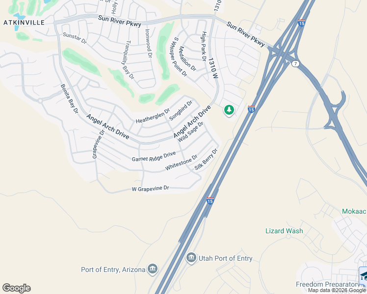 map of restaurants, bars, coffee shops, grocery stores, and more near 1434 Garnet Ridge Drive in St. George