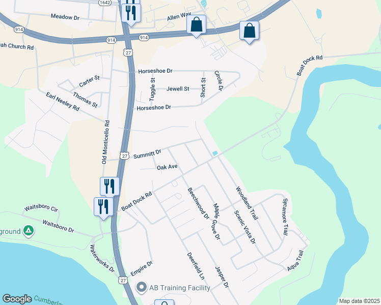 map of restaurants, bars, coffee shops, grocery stores, and more near 101-199 Midlane Avenue in Somerset